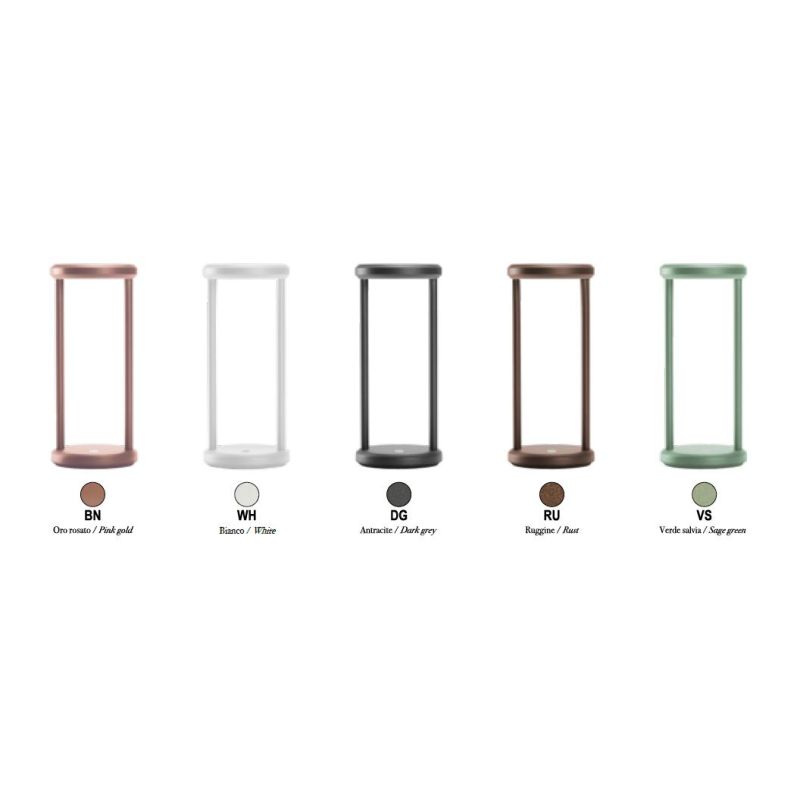 CLEPSY LAMPADA DA TAVOLO CON BATTERIA RICARICABILE IP54 TOUCH DIMMER LED 2W DIMMERABILE 5 COLORI