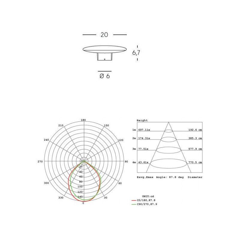 HEAD 99504 TESTA PALO LUCE 3000K O 4000K IP65 LED 18W ANTRACITE MODERNO DI SOVIL Sovil - Cristalensi Shop Online
