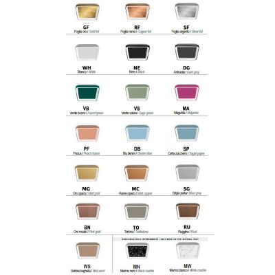 BOARD PLAFONIERA CM 35X35 LED 40W LUCE CCT 3000K-4000K IN METALLO 21 COLORI QUADRATA MODERNA