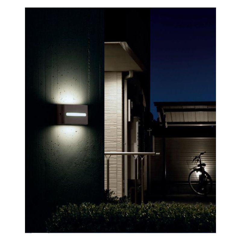 POST APPLIQUE IN ALLUMINIO IP54 LUCE 3000K O 4000K MODERNA LED 10W BIANCA ANTRACITE O MARRONE Sovil - Cristalensi Shop Online