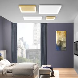 BOARD PLAFONIERA RETTANGOLARE LED 48W LUCE CCT 3000K-4000K IN METALLO 21 COLORI CM 50X35 MODERNA 2