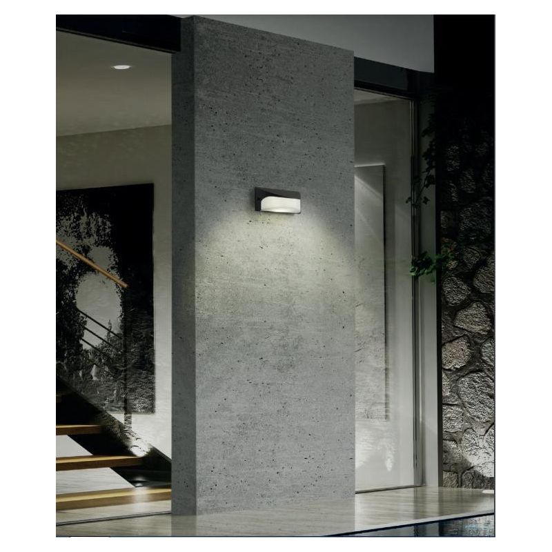 DOME APPLIQUE IN ALLUMINIO IP54 LUCE 3000K O 4000K DA ESTERNO MODERNA LED 10W BIANCA ANTRACITE O MAR Sovil - Cristalensi Shop On