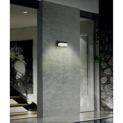 DOME APPLIQUE IN ALLUMINIO IP54 LUCE 3000K O 4000K DA ESTERNO MODERNA LED 10W BIANCA ANTRACITE O MAR Sovil - Cristalensi Shop On