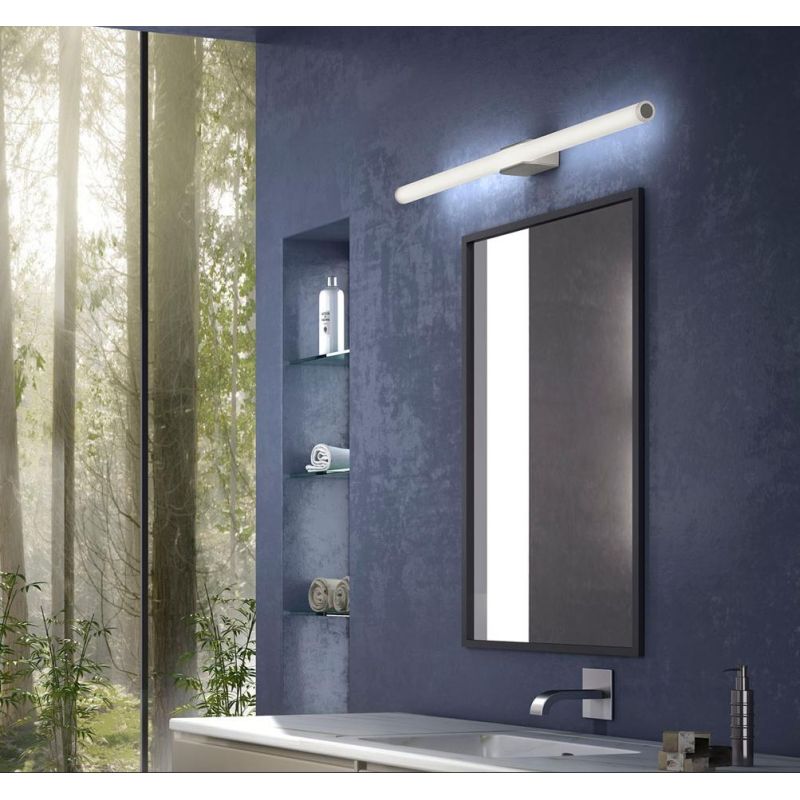 EXTREME LAMPADA DA SPECCHIO FINITURA CROMO O BIANCO IP44 LED 20W LUCE 3000K LUNGHEZZA 75 CM