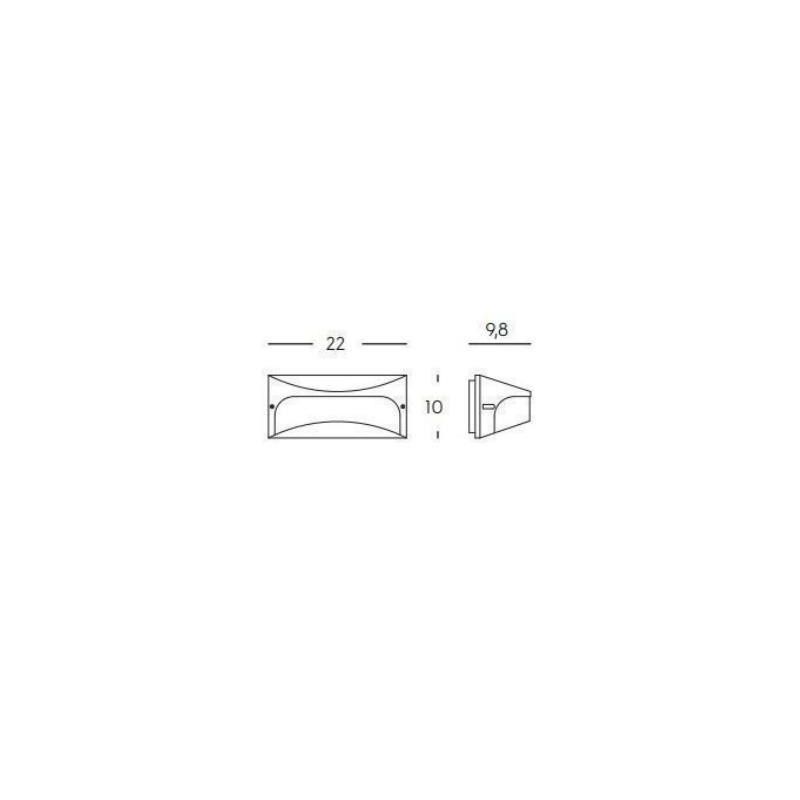 DOME APPLIQUE IN ALLUMINIO IP54 LUCE 3000K O 4000K DA ESTERNO MODERNA LED 10W BIANCA ANTRACITE O MAR Sovil - Cristalensi Shop On