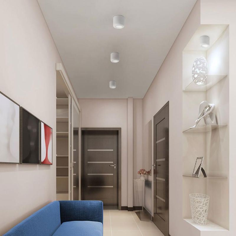 PUSH PICCOLA PLAFONIERA IN METALLO IP44 CON LED 10W LUCE CCT 3000K-4000K 22 COLORI DESIGN MODERNO