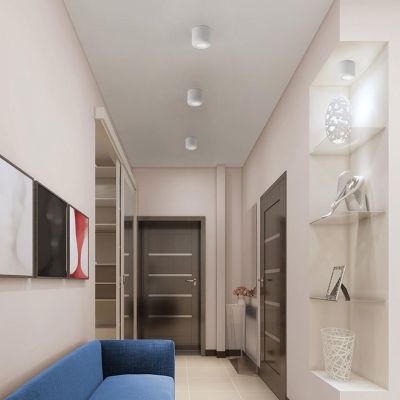 PUSH PICCOLA PLAFONIERA IN METALLO IP44 CON LED 10W LUCE CCT 3000K-4000K 22 COLORI DESIGN MODERNO