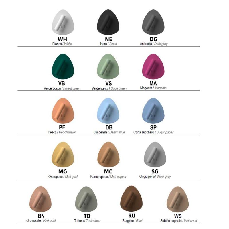 NIGHTLY APPLIQUE MODERNA CON LUCE ORIENTABILE LED 9W LUCE 3000K DOPPIA ILLUMINAZIONE IN METALLO 16 COLORI