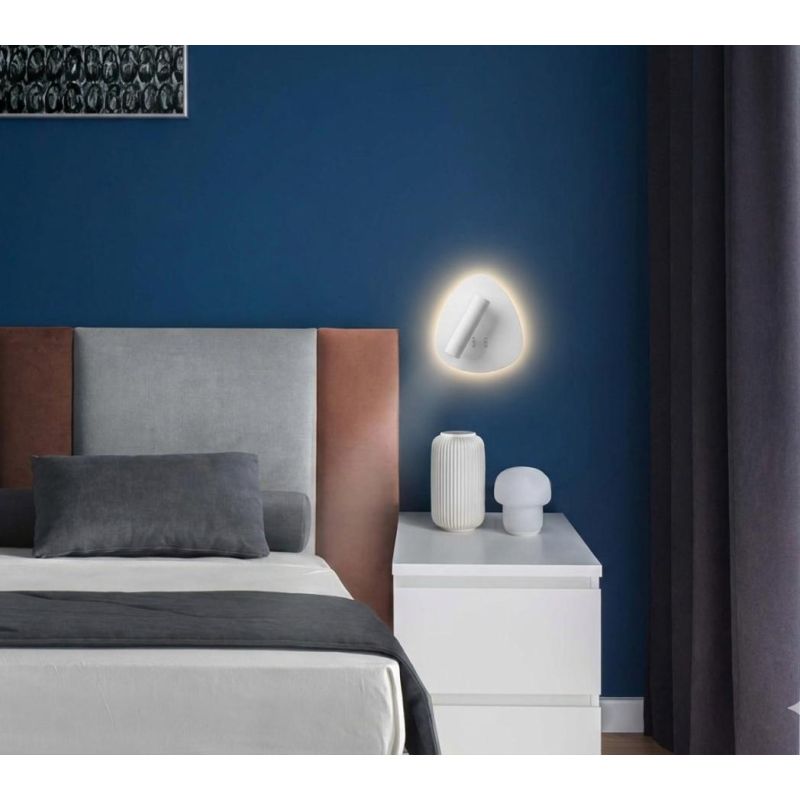 NIGHTLY APPLIQUE MODERNA CON LUCE ORIENTABILE LED 9W LUCE 3000K DOPPIA ILLUMINAZIONE IN METALLO 16 COLORI