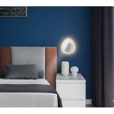 NIGHTLY APPLIQUE MODERNA CON LUCE ORIENTABILE LED 9W LUCE 3000K DOPPIA ILLUMINAZIONE IN METALLO 16 COLORI
