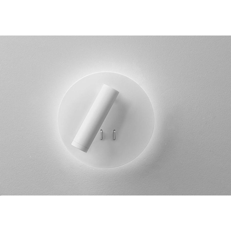 NIGHTLY APPLIQUE ROTONDA CON LUCE ORIENTABILE LED 9W LUCE 3000K DOPPIA ILLUMINAZIONE IN METALLO 16 COLORI