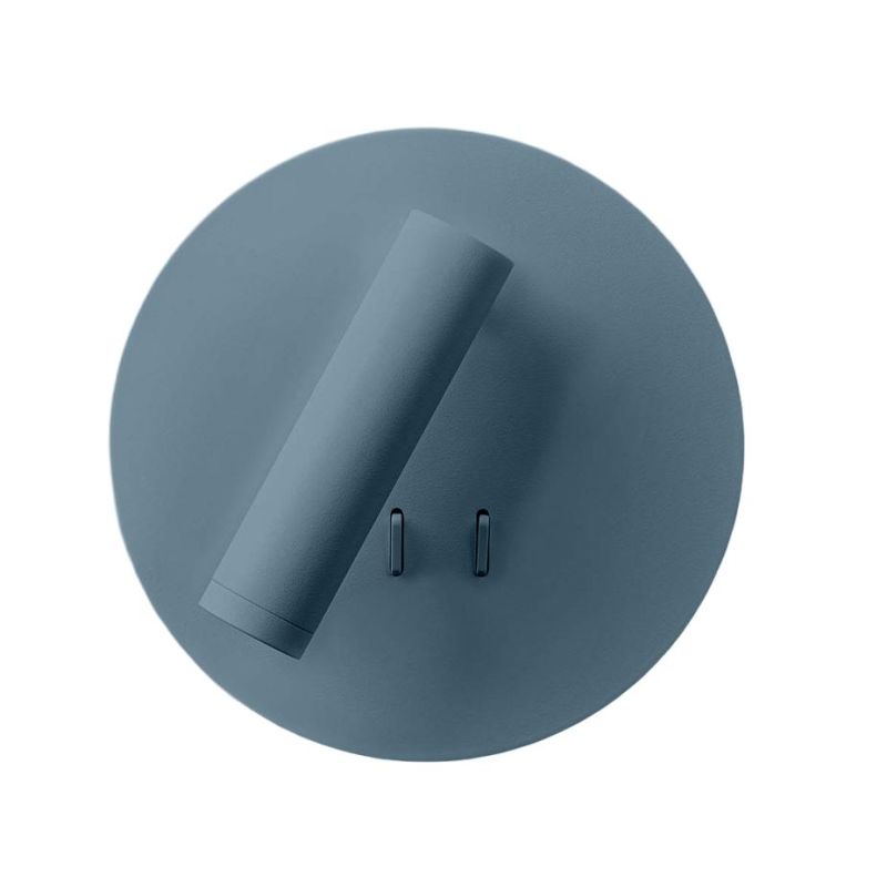 NIGHTLY APPLIQUE ROTONDA CON LUCE ORIENTABILE LED 9W LUCE 3000K DOPPIA ILLUMINAZIONE IN METALLO 16 COLORI