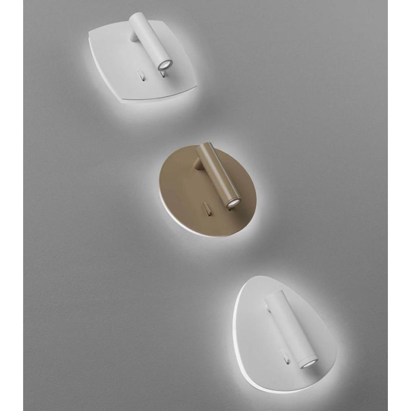 NIGHTLY APPLIQUE ROTONDA CON LUCE ORIENTABILE LED 9W LUCE 3000K DOPPIA ILLUMINAZIONE IN METALLO 16 COLORI