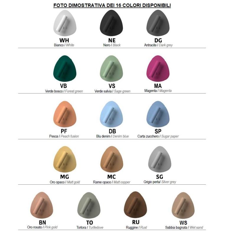 NIGHTLY APPLIQUE ROTONDA CON LUCE ORIENTABILE LED 9W LUCE 3000K DOPPIA ILLUMINAZIONE IN METALLO 16 COLORI