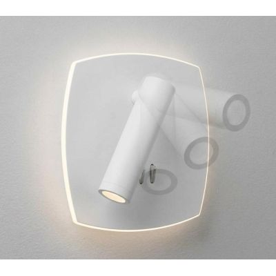 NIGHTLY APPLIQUE QUADRATA CON LUCE ORIENTABILE LED 9W LUCE 3000K DOPPIA ILLUMINAZIONE IN METALLO 16 COLORI