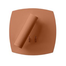 NIGHTLY APPLIQUE QUADRATA CON LUCE ORIENTABILE LED 9W LUCE 3000K DOPPIA ILLUMINAZIONE IN METALLO 16 COLORI