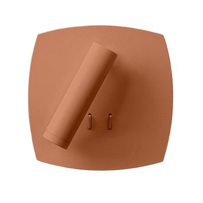 NIGHTLY APPLIQUE QUADRATA CON LUCE ORIENTABILE LED 9W LUCE 3000K DOPPIA ILLUMINAZIONE IN METALLO 16 COLORI