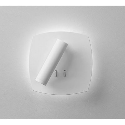 NIGHTLY APPLIQUE QUADRATA CON LUCE ORIENTABILE LED 9W LUCE 3000K DOPPIA ILLUMINAZIONE IN METALLO 16 COLORI
