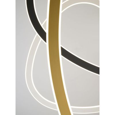 TRIS SOSPENSIONE MODERNA OVALE IN .3 MISURE LED INTEGRATO LUCE DIMMERABILE IN METALLO 3 COLORI