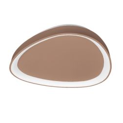TRIS PLAFONIERA OVALE L35 CM CON LED INTEGRATO 30W LUCE CCT 3000K-4000K IN METALLO 21 FINITURE COLORE