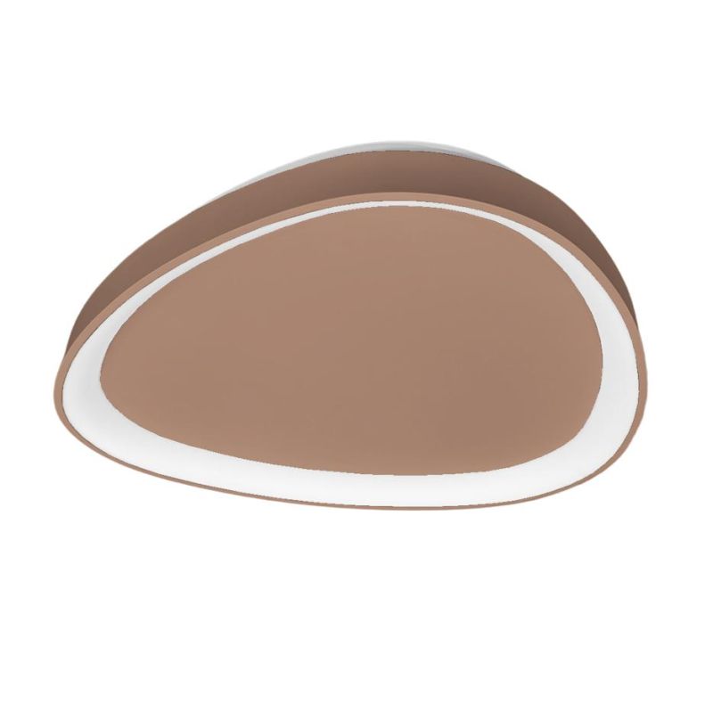 TRIS PLAFONIERA OVALE L35 CM CON LED INTEGRATO 30W LUCE CCT 3000K-4000K IN METALLO 21 FINITURE COLORE