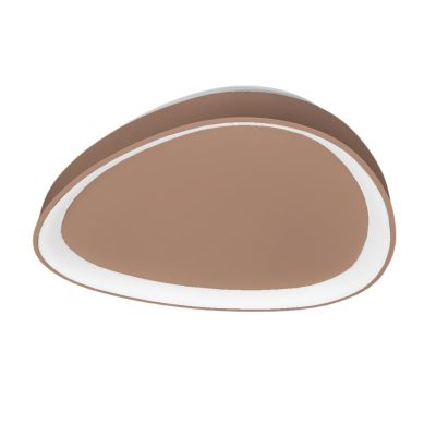 TRIS PLAFONIERA OVALE L35 CM CON LED INTEGRATO 30W LUCE CCT 3000K-4000K IN METALLO 21 FINITURE COLORE