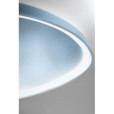 TRIS PLAFONIERA OVALE L50 CM CON LED INTEGRATO 36W LUCE CCT 3000K-4000K IN METALLO 21 FINITURE COLORE