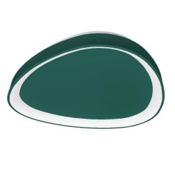 TRIS PLAFONIERA OVALE L65 CM CON LED INTEGRATO 48W LUCE CCT 3000K-4000K IN METALLO 21 FINITURE COLORE