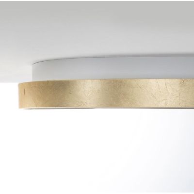 TRIS PLAFONIERA OVALE L65 CM CON LED INTEGRATO 48W LUCE CCT 3000K-4000K IN METALLO 21 FINITURE COLORE