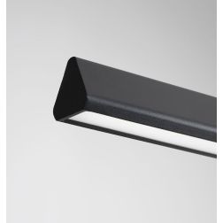 BAR SOSPENSIONE LINEARE BIANCA O NERA LED 40W DIMMERABILE LUNGHEZZA CM 120 DESIGN MODERNO 2