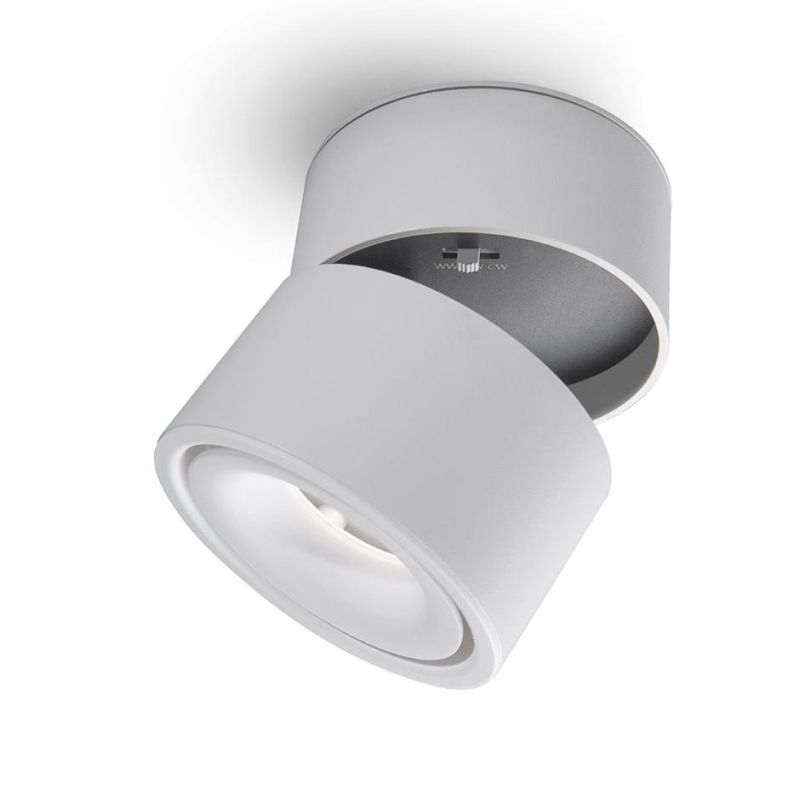 JOINT PLAFONIERA APPLIQUE ROTONDA CON PROIETTORE A LED 11W BIANCO O NERO ORIENTABILE