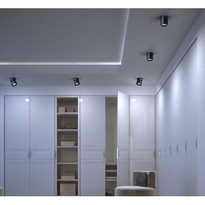 JOINT PLAFONIERA APPLIQUE ROTONDA CON PROIETTORE A LED 11W BIANCO O NERO ORIENTABILE