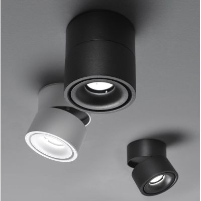 JOINT PLAFONIERA APPLIQUE ROTONDA CON PROIETTORE A LED 11W BIANCO O NERO ORIENTABILE