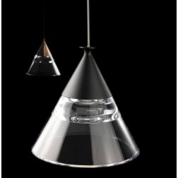 CONY SOSPENSIONE SINGOLA D14 CM LED 7W CCT 3000K-4000K IN METALLO 3 COLORI CON DIFFUSORE TRASPARENTE 2