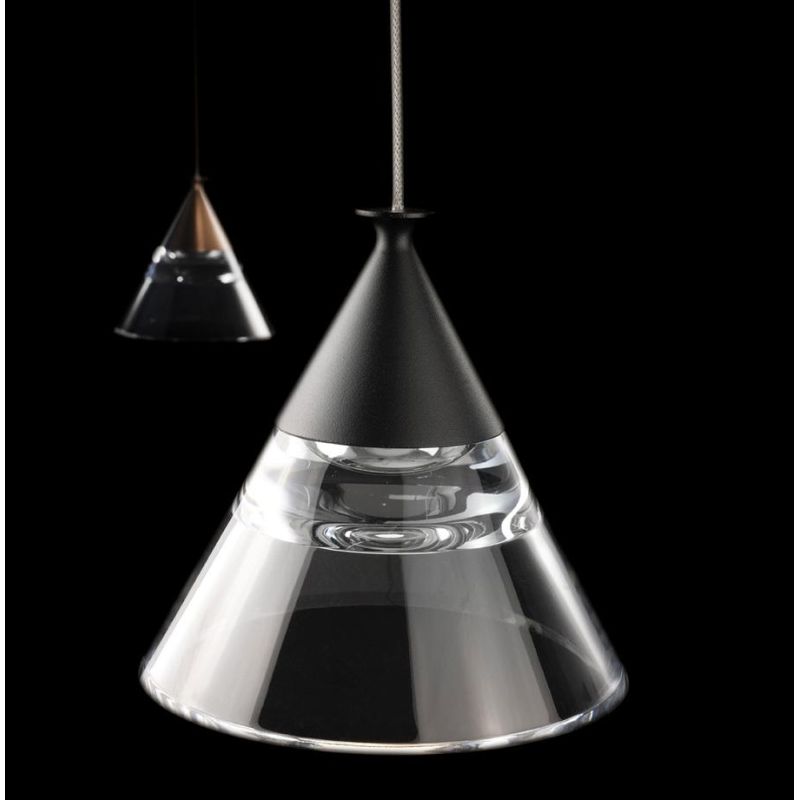 CONY SOSPENSIONE SINGOLA D14 CM LED 7W CCT 3000K-4000K IN METALLO 3 COLORI CON DIFFUSORE TRASPARENTE