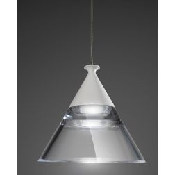 CONY SOSPENSIONE SINGOLA D14 CM LED 7W CCT 3000K-4000K IN METALLO 3 COLORI CON DIFFUSORE TRASPARENTE