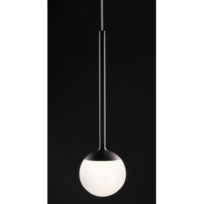LOLLYPOP SOSPENSIONE SINGOLA LED 7W CCT 3000K-4000K IN METALLO 3 COLORI DIFFUSORE A SFERA D10 CM MODERNA