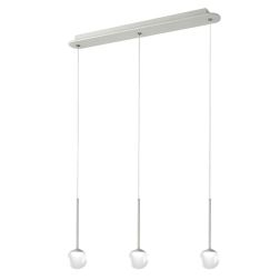 LOLLYPOP SOSPENSIONE 3 LUCI LED 21W CCT 3000K-4000K RETTANGOLARE IN METALLO 3 COLORI MODERNA L70 CM 2