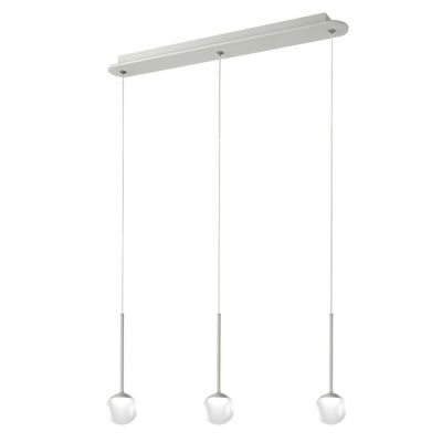 LOLLYPOP SOSPENSIONE 3 LUCI LED 21W CCT 3000K-4000K RETTANGOLARE IN METALLO 3 COLORI MODERNA L70 CM