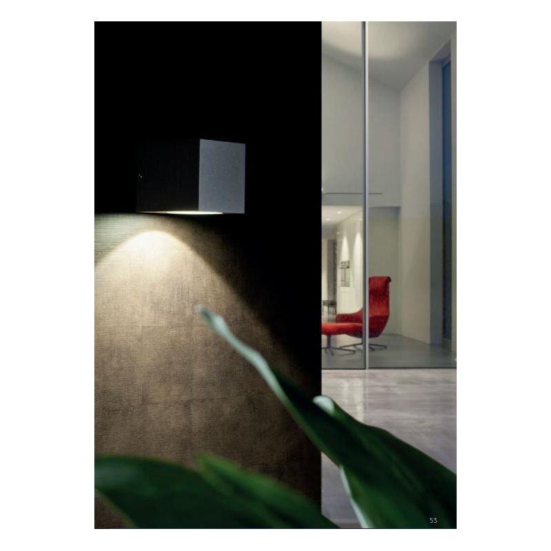 LULA FARETTO DA PARETE A CUBO PER ESTERNI IP54 LUCE 3000K O 4000K CON LED 6W BIANCO O ANTRACITE DI Sovil - Cristalensi Shop Onli