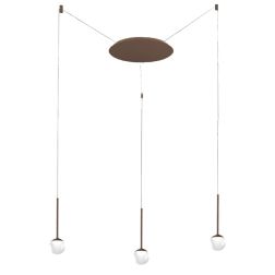 LOLLYPOP SOSPENSIONE 3 LUCI DECENTRATA LED 21W CCT 3000K-4000K IN METALLO 3 COLORI MODERNA 2