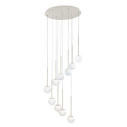 LOLLYPOP SOSPENSIONE ROTONDA 10 LUCI LED 70W CCT 3000K-4000K D70 CM IN METALLO 3 COLORI MODERNA 2