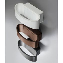 LAMPADA DA PARETE PER ESTERNI LED 12W LUCE 3000K IN ALLUMINIO 3 COLORI MODERNA LARGHEZZA 18 CM