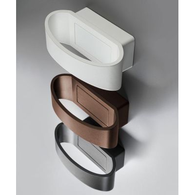 LAMPADA DA PARETE PER ESTERNI LED 12W LUCE 3000K IN ALLUMINIO 3 COLORI MODERNA LARGHEZZA 18 CM