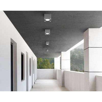 APPLIQUE CUBO DA ESTERNO IN ALLUMINIO 6 COLORI MONOEMISSIONE LAMPADINA ATTACCO GX53 MISURE CM 9X9