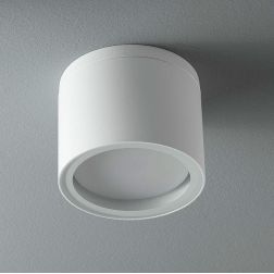 APPLIQUE DA ESTERNO ROTONDA D9 CM IN ALLUMINIO 6 COLORI MONOEMISSIONE LAMPADINA ATTACCO GX53