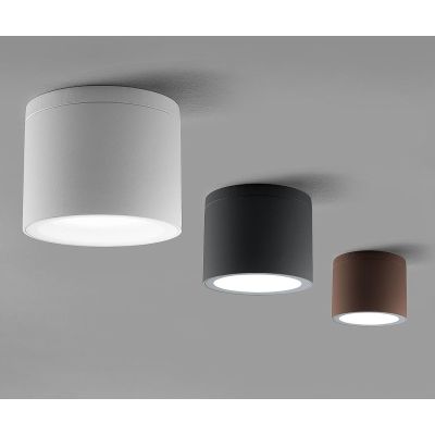 APPLIQUE DA ESTERNO ROTONDA D9 CM IN ALLUMINIO 6 COLORI MONOEMISSIONE LAMPADINA ATTACCO GX53