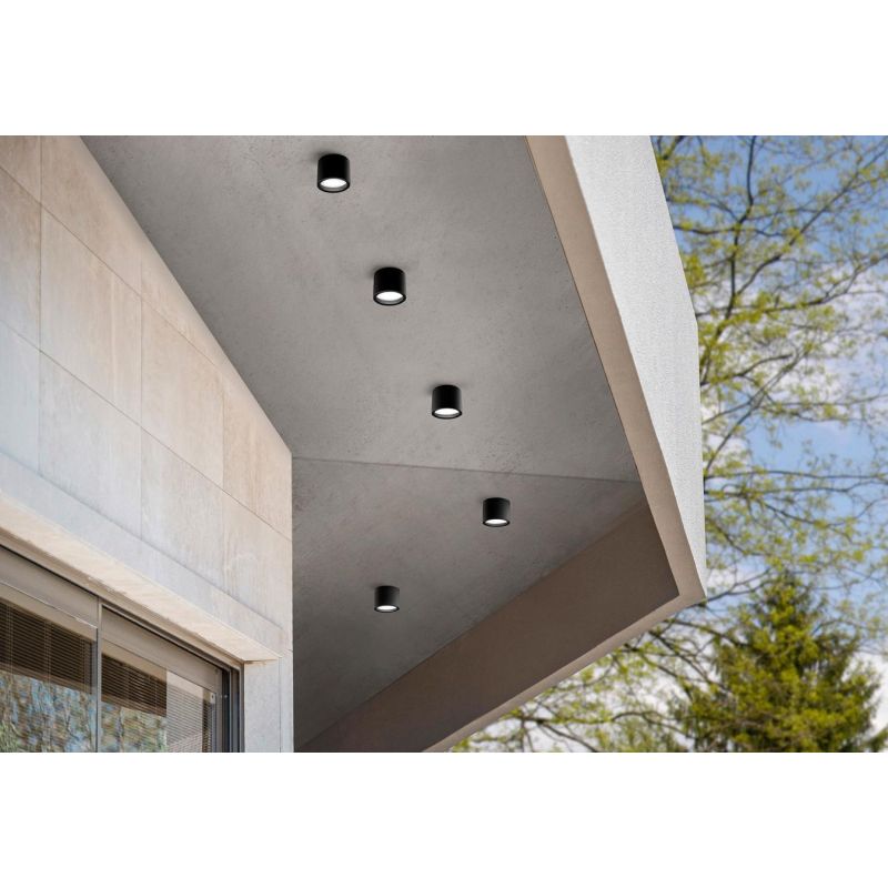 APPLIQUE DA ESTERNO ROTONDA D9 CM IN ALLUMINIO 6 COLORI MONOEMISSIONE LAMPADINA ATTACCO GX53