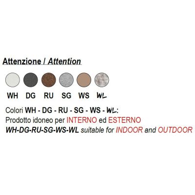 APPLIQUE DA ESTERNO ROTONDA D9 CM IN ALLUMINIO 6 COLORI MONOEMISSIONE LAMPADINA ATTACCO GX53