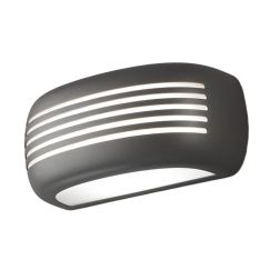 NAIL APPLIQUE DA ESTERNO CON GRIGLIA IP54 ANTRACITE,RUGGINE E BIANCA MODERNA LAMPADINA ATTACCO E14 2